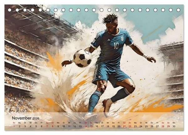 Produktbild: Fu&szlig;ball - Finale (Tischkalender 2026 DIN A5 quer), CALVENDO Monatskalender