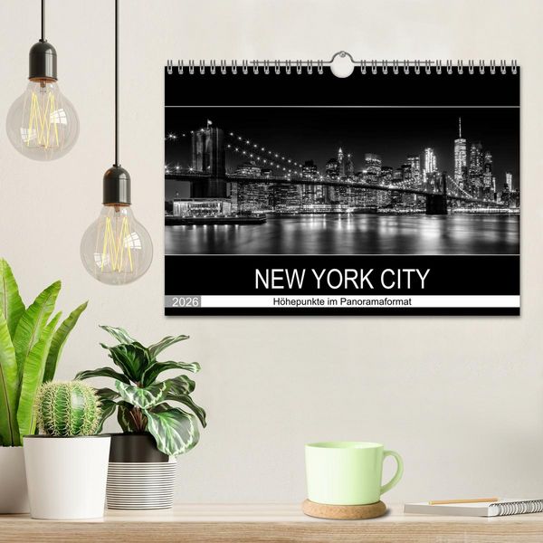 Produktbild: NEW YORK CITY H&ouml;hepunkte im Panoramaformat (Wandkalender 2026 DIN A4 quer), CALVENDO Monatskalender
