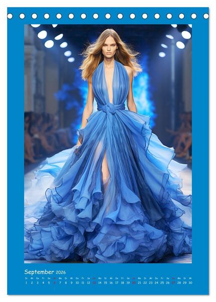 Produktbild: Fashion Show. Zeitlose Haute Coutour (Tischkalender 2026 DIN A5 hoch), CALVENDO Monatskalender