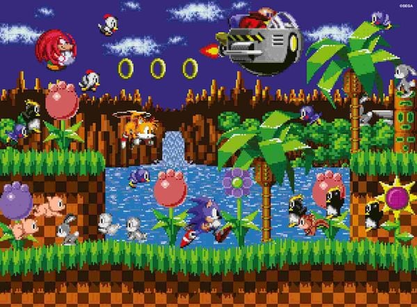 Produktbild: Erwachsenenpuzzle 500 Teile - Sonic the Hedgehog - Classic Sonic