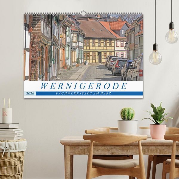 Produktbild: Wernigerode - Fachwerkstadt am Harz (Wandkalender 2026 DIN A2 quer), CALVENDO Monatskalender
