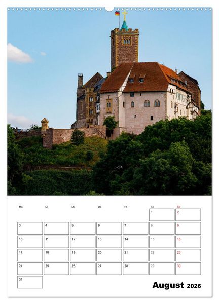 Produktbild: Die Th&uuml;ringer Wartburg (Wandkalender 2026 DIN A2 hoch), CALVENDO Monatskalender