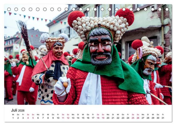 Produktbild: Die Elzacher Fastnacht (Tischkalender 2026 DIN A5 quer), CALVENDO Monatskalender