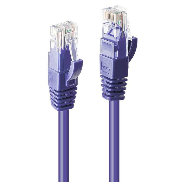 LINDY 48122 RJ45 Netzwerkkabel, Patchkabel CAT 6 U/UTP 1.00m Violett 1St.