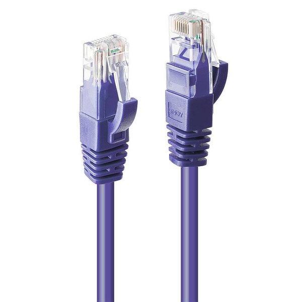 LINDY 48122 RJ45 Patchkabel CAT 6 U/UTP 1.00m Violett 1St.