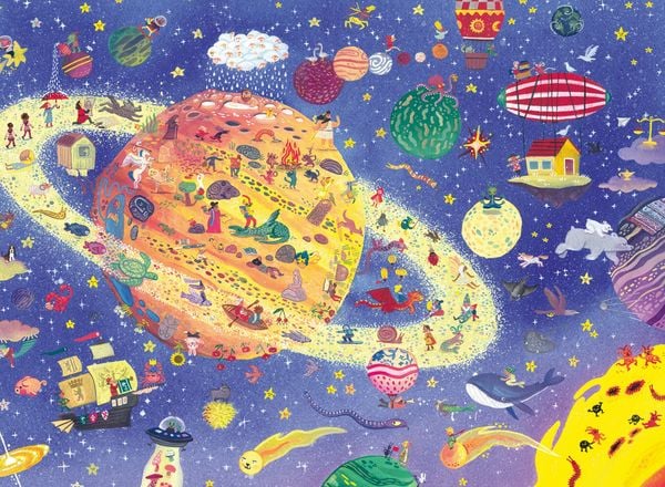 Produktbild: Kinderpuzzle 150 XXL Teile - Bunte Reise durchs All