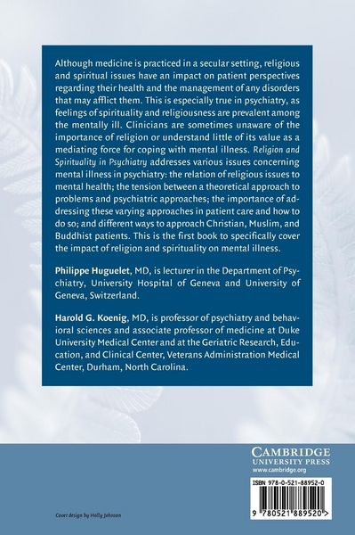 Produktbild: Religion and Spirituality in Psychiatry