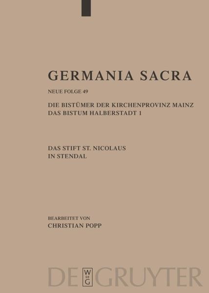 Produktbild: Die Bist&uuml;mer der Kirchenprovinz Mainz. Das Bistum Halberstadt. Das Stift St. Nicolaus in Stendal