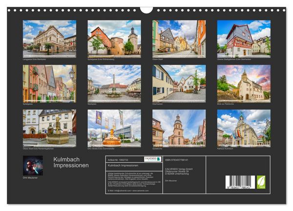Produktbild: Kulmbach Impressionen (Wandkalender 2026 DIN A3 quer), CALVENDO Monatskalender
