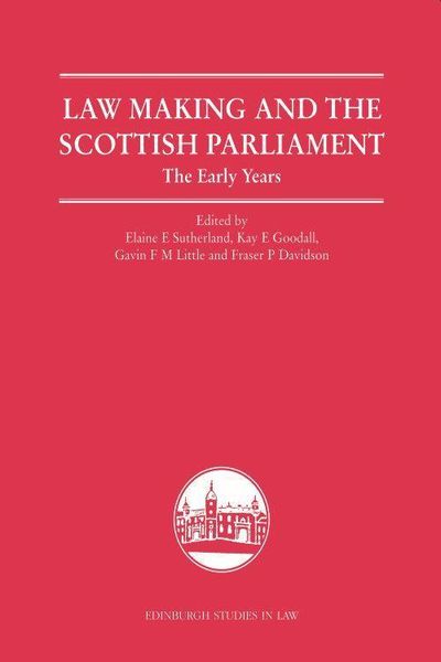 Produktbild: Law Making and the Scottish Parliament