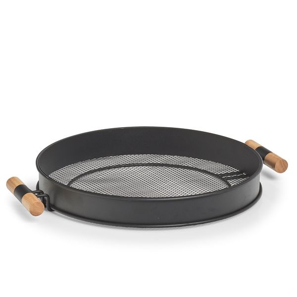 Produktbild: HTI-Living Serviertablett, Metall/Holz, schwarz Serviertablett, Metall/Holz, schwarz
