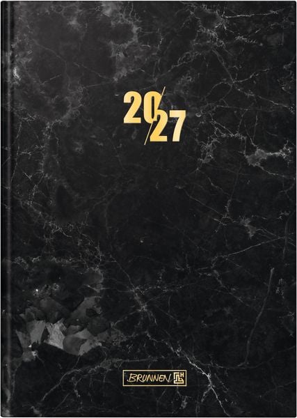 BRUNNEN 1079515067 Buchkalender Mod. 795 2027 'Graphite' A5, Papier