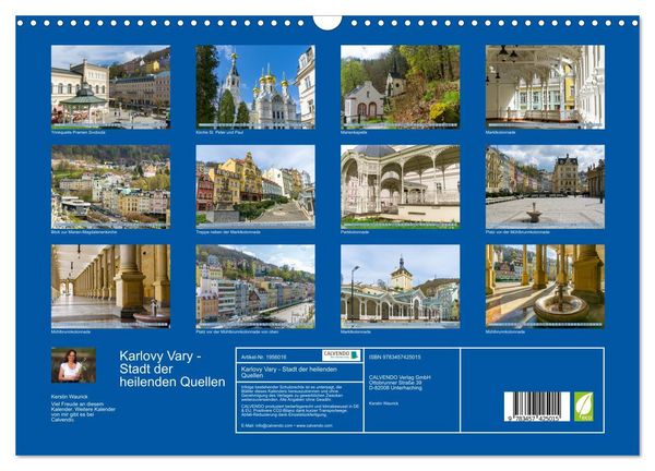 Produktbild: Karlovy Vary - Stadt der heilenden Quellen (Wandkalender 2026 DIN A3 quer), CALVENDO Monatskalender