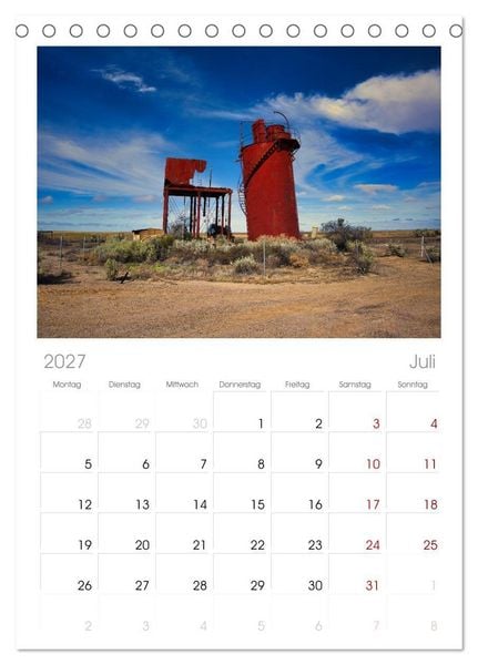 Produktbild: Tischplaner 2027 - Roadtrip durchs Outback - Australiens wilde Seele (A5 Tischkalender zum Aufstellen) CALVENDO