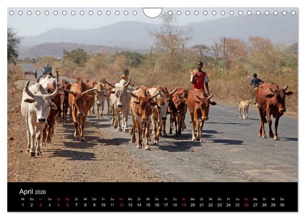 Produktbild: Landleben in &Auml;thiopien (Wandkalender 2026 DIN A4 quer), CALVENDO Monatskalender