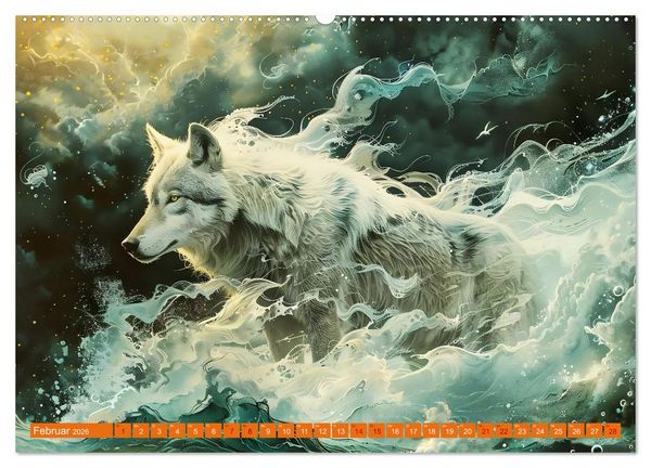 Produktbild: Von F&uuml;chsen und W&ouml;lfen (Wandkalender 2026 DIN A2 quer), CALVENDO Monatskalender