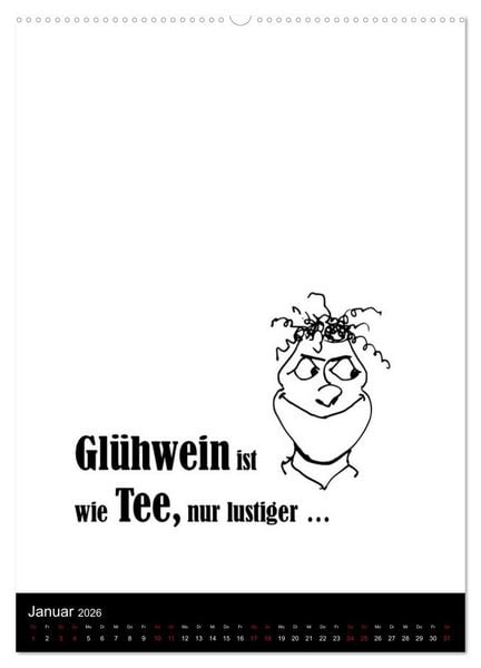 Produktbild: SPRUCH-Beutel voller Spr&uuml;che rund ums TRINKEN (hochwertiger Premium Wandkalender 2026 DIN A2 hoch), Kunstdruck in Hochglanz