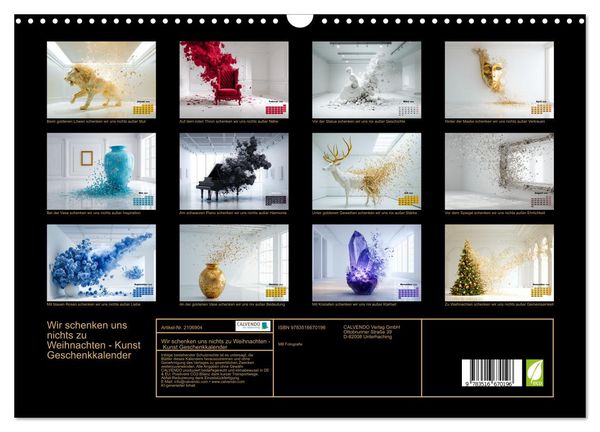 Produktbild: Wir schenken uns nichts zu Weihnachten - Kunst Geschenkkalender (Wandkalender 2026 DIN A3 quer), CALVENDO Monatskalender