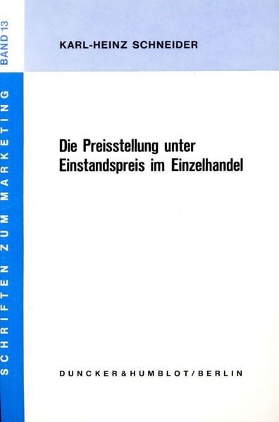 Produktbild: Die Preisstellung unter Einstandspreis im Einzelhandel.