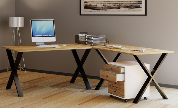Produktbild: X Schreibtisch Eckschreibtisch L Form 190x160x50