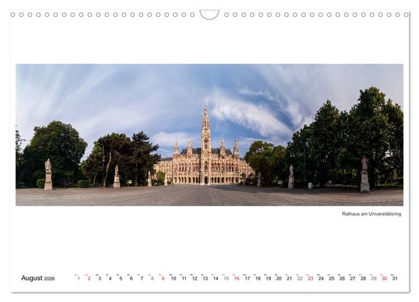 Produktbild: Wien Panoramen (Wandkalender 2026 DIN A3 quer), CALVENDO Monatskalender