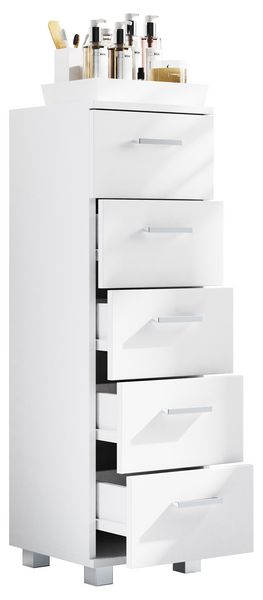 Produktbild: Holz Badm&ouml;bel Schubladen Badschrank Kommode Zalo M