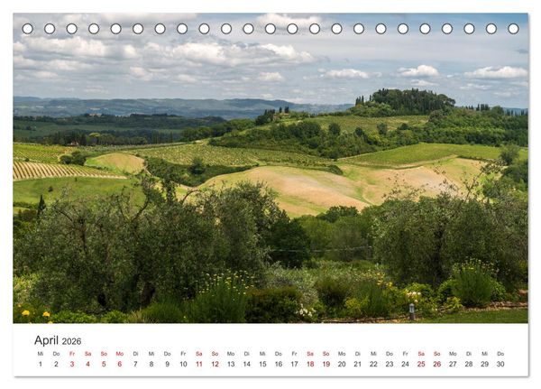 Produktbild: Gr&uuml;ne Farbt&ouml;ne Toskana (Tischkalender 2026 DIN A5 quer), CALVENDO Monatskalender