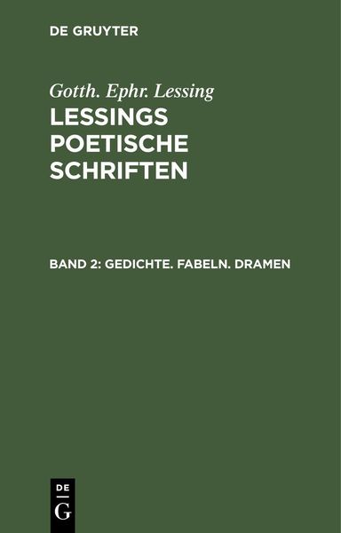 Produktbild: Gedichte. Fabeln. Dramen
