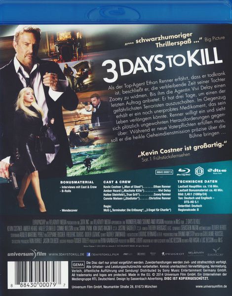 Produktbild: 3 Days to Kill