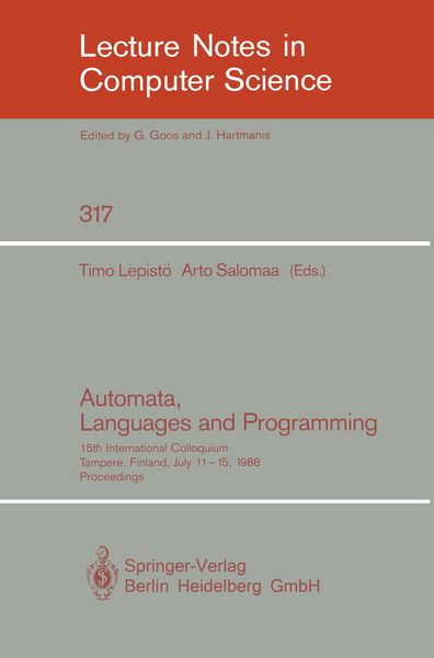 Produktbild: Automata, Languages and Programming