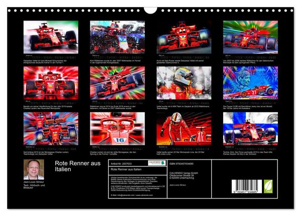 Produktbild: Rote Renner aus Italien (Wandkalender 2026 DIN A3 quer), CALVENDO Monatskalender