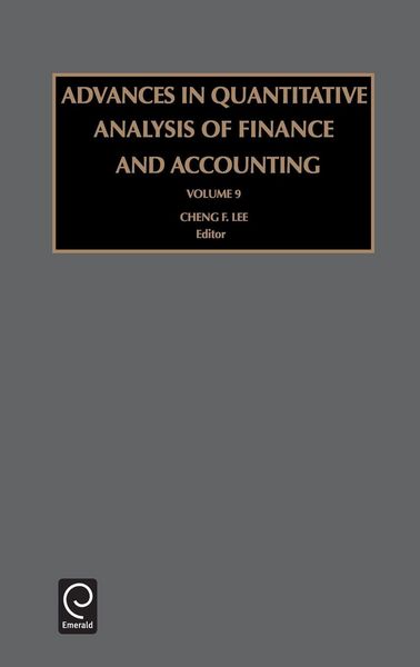 Produktbild: Advances in Quantitative Analysis of Finance and Accounting