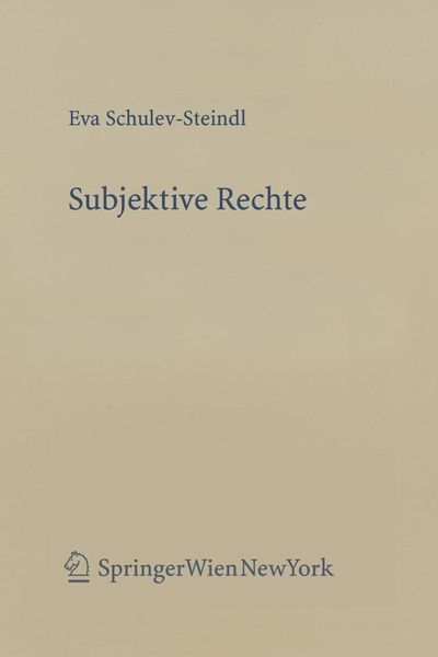 Produktbild: Subjektive Rechte