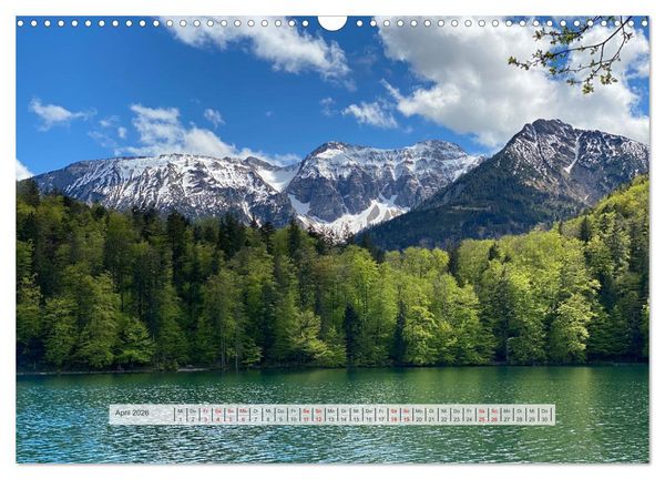 Produktbild: Alpenauszeit - Traumhafte Bergmomente am Wasser (Wandkalender 2026 DIN A3 quer), CALVENDO Monatskalender