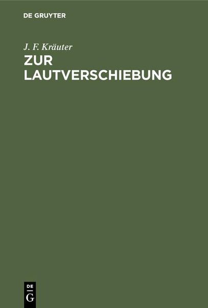 Produktbild: Zur Lautverschiebung