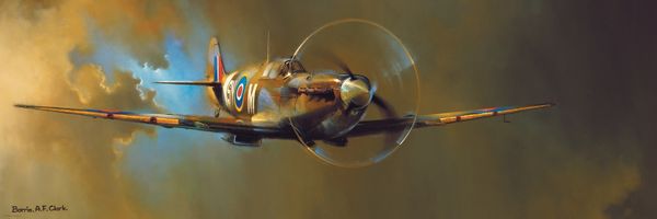 Produktbild: Panoramic Puzzle 1000 Teile - Spitfire by Barrie A.F. Clark