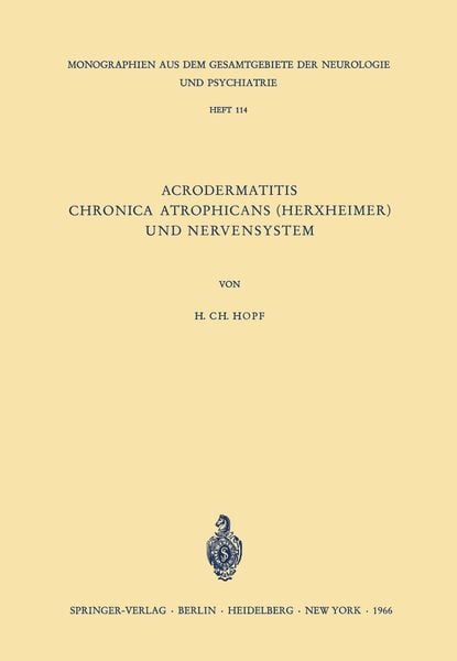 Produktbild: Acrodermatitis Chronica Atrophicans (Herxheimer) und Nervensystem