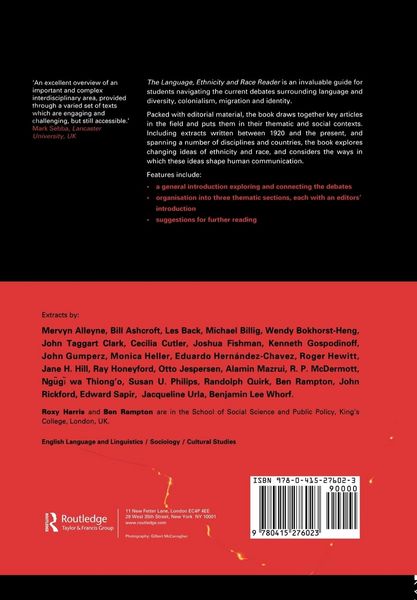 Produktbild: The Language, Ethnicity and Race Reader