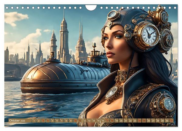 Produktbild: Steampunk - Mensch und Maschine (Wandkalender 2026 DIN A4 quer), CALVENDO Monatskalender