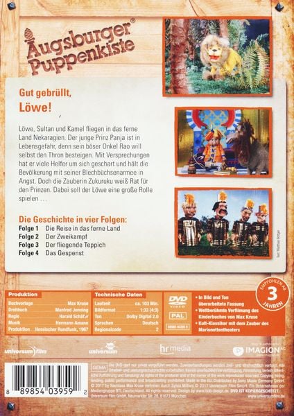 Produktbild: Gut gebrüllt, Löwe - Augsburger Puppenkiste