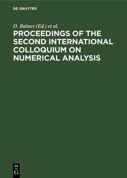 Produktbild: Proceedings of the Second International Colloquium on Numerical Analysis
