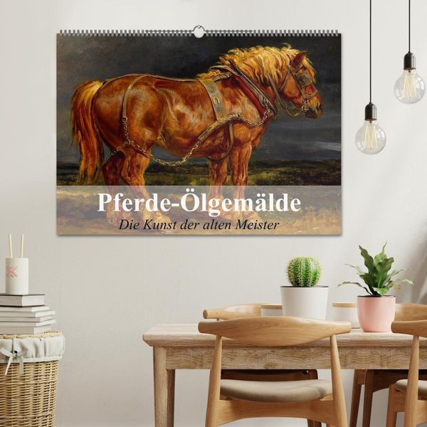 Produktbild: Pferde-&Ouml;lgem&auml;lde - Die Kunst der alten Meister (Wandkalender 2026 DIN A2 quer), CALVENDO Monatskalender
