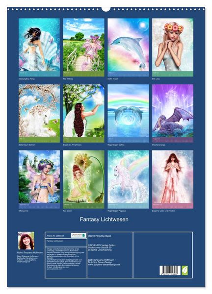 Produktbild: Fantasy Lichtwesen (Wandkalender 2026 DIN A2 hoch), CALVENDO Monatskalender