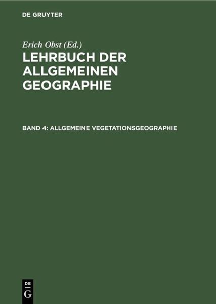 Produktbild: Allgemeine Vegetationsgeographie