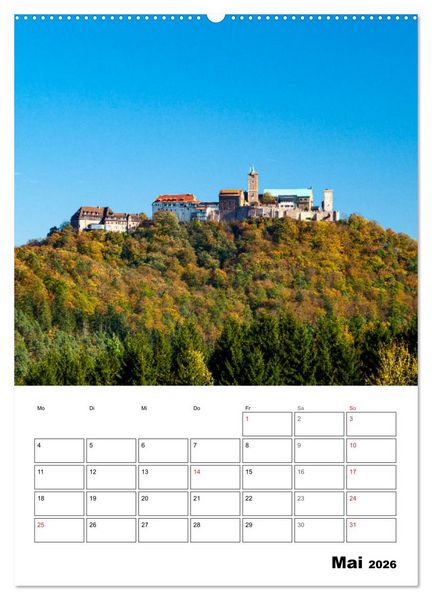 Produktbild: Die Th&uuml;ringer Wartburg (Wandkalender 2026 DIN A2 hoch), CALVENDO Monatskalender