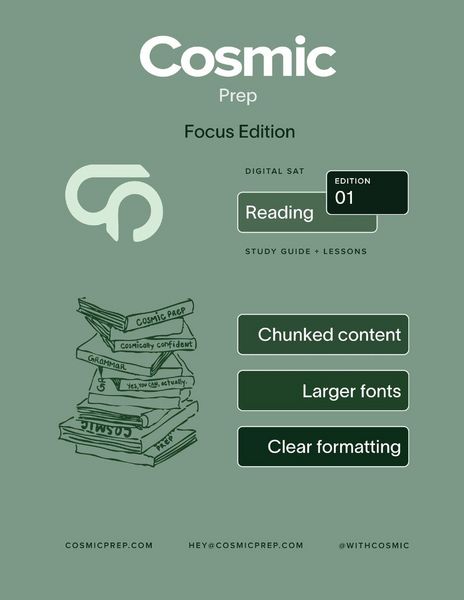 Produktbild: Cosmic Prep Digital SAT Reading Guide Focus Edition