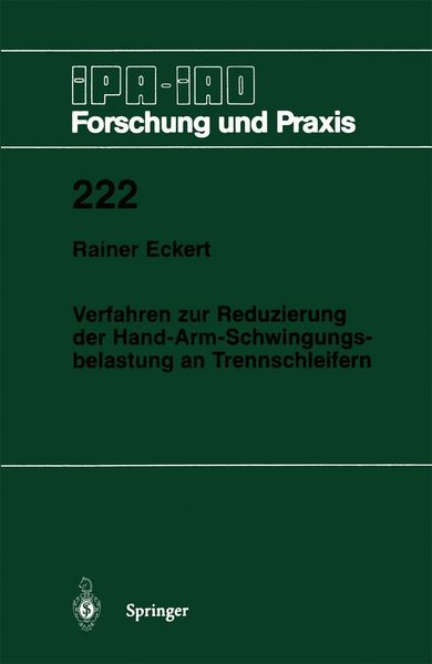 Produktbild: Verfahren zur Reduzierung der Hand-Arm-Schwingungsbelastung an Trennschleifern