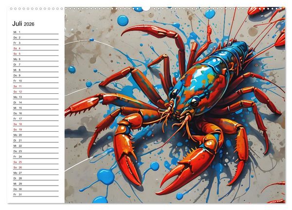 Produktbild: Street Art Sternzeichen (hochwertiger Premium Wandkalender 2026 DIN A2 quer), Kunstdruck in Hochglanz