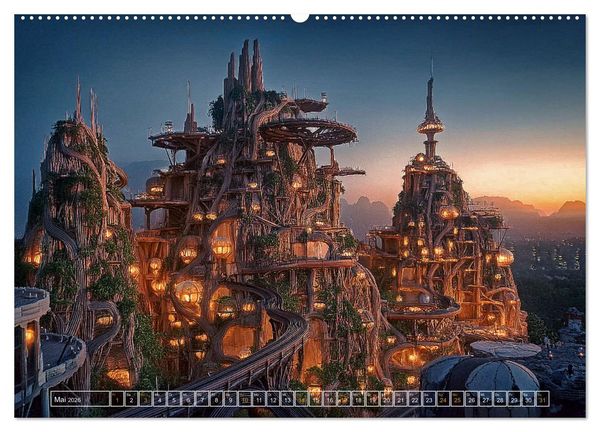 Produktbild: Die Fantasie als Architekt (Wandkalender 2026 DIN A2 quer), CALVENDO Monatskalender