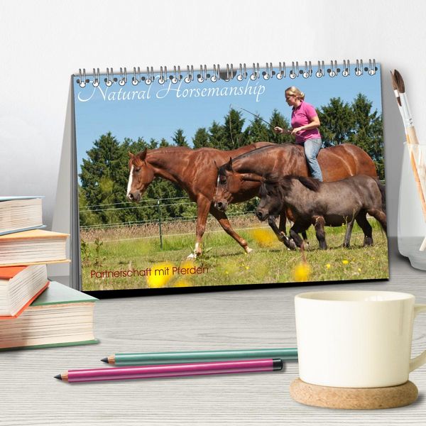 Produktbild: Natural Horsemanship - Partnerschaft mit Pferden (Tischkalender 2026 DIN A5 quer), CALVENDO Monatskalender